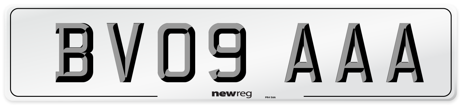 BV09 AAA Number Plate from New Reg
